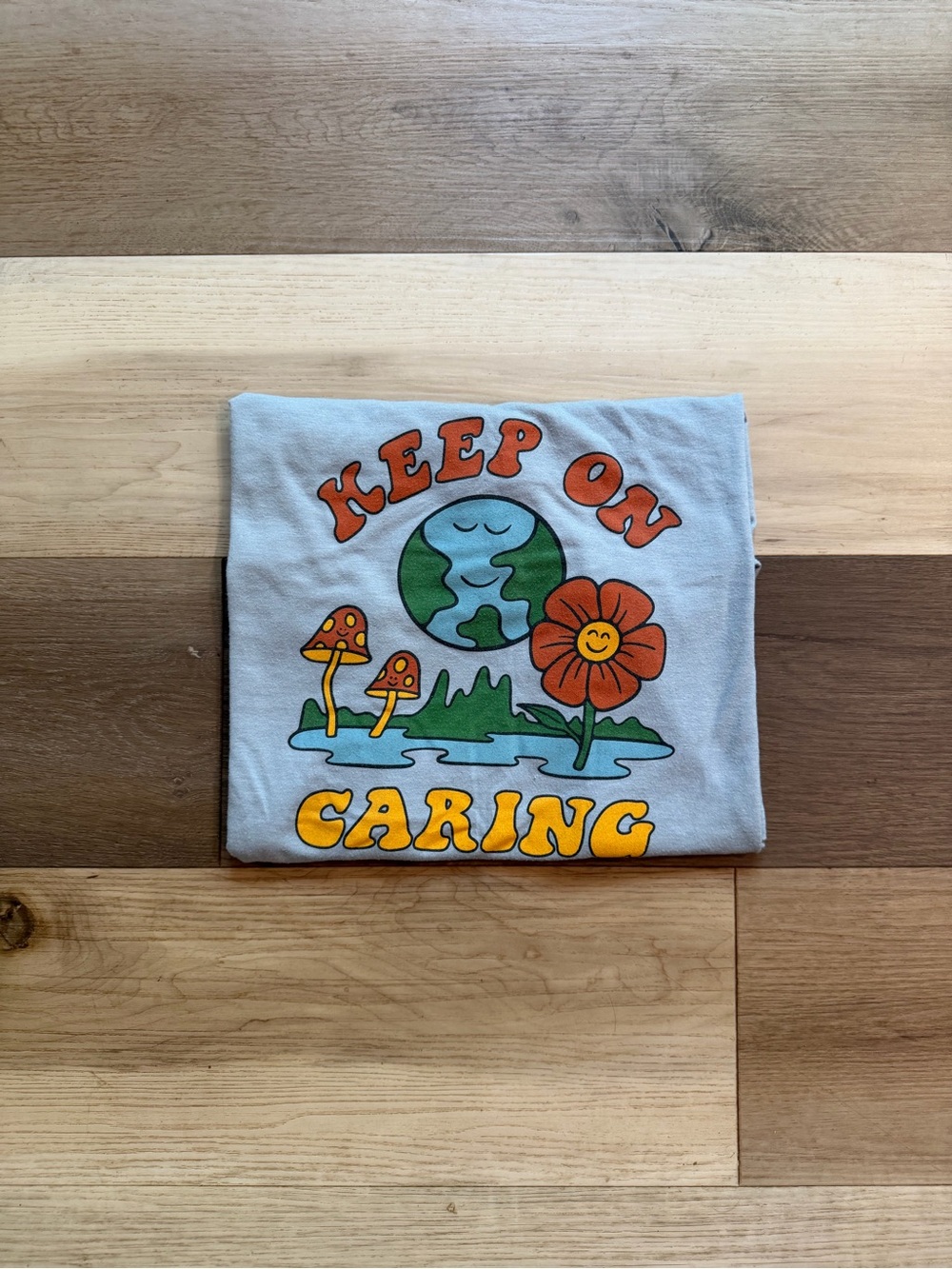 Keep Nature Wild Graphic Tee - Dusty Blue